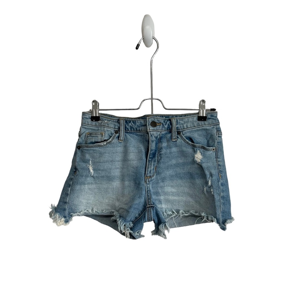 Universal Thread- Light Wash, High Rise Shortie, Raw Hem Denim Shorts, Size 2/26